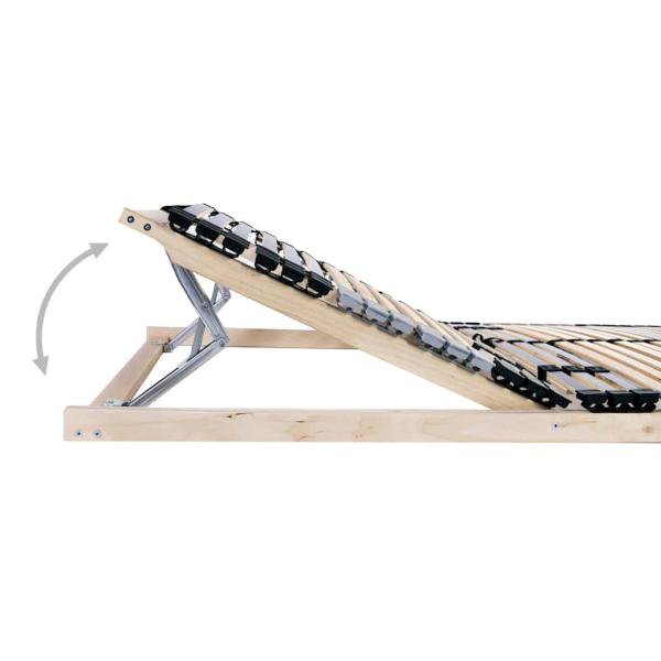 Lattenrost Braun 120 x 190 cm Holz und Plastik