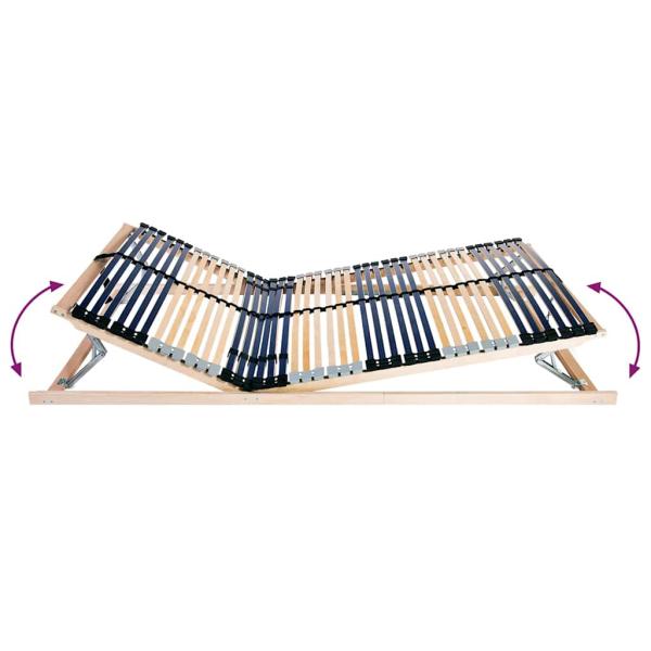 Lattenrost Braun 100 x 190 cm Massives Buchenholz