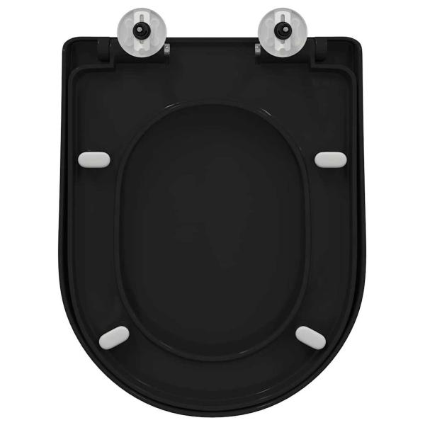 Toilettensitz Schwarz 48 x 36,5 x 4,5 cm Polypropylen