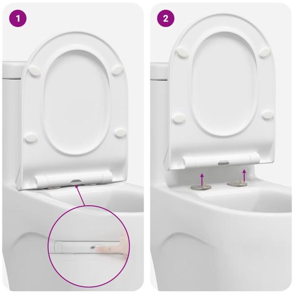 Toilettensitz Weiß 48,5 x 36 x 5 cm Polypropylen