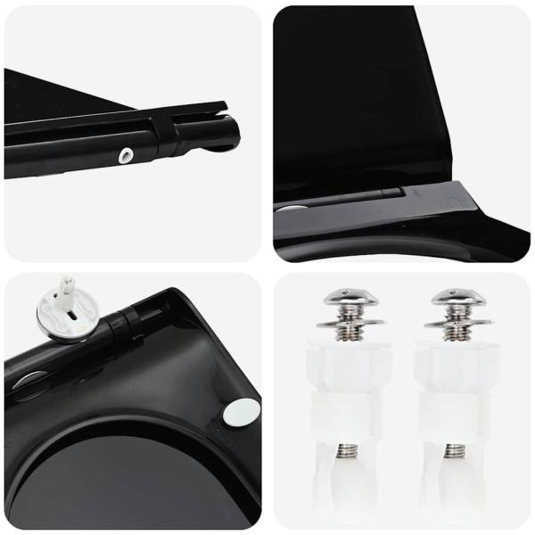 Toilettensitz Schwarz 48,5 x 36 x 5 cm Polypropylen