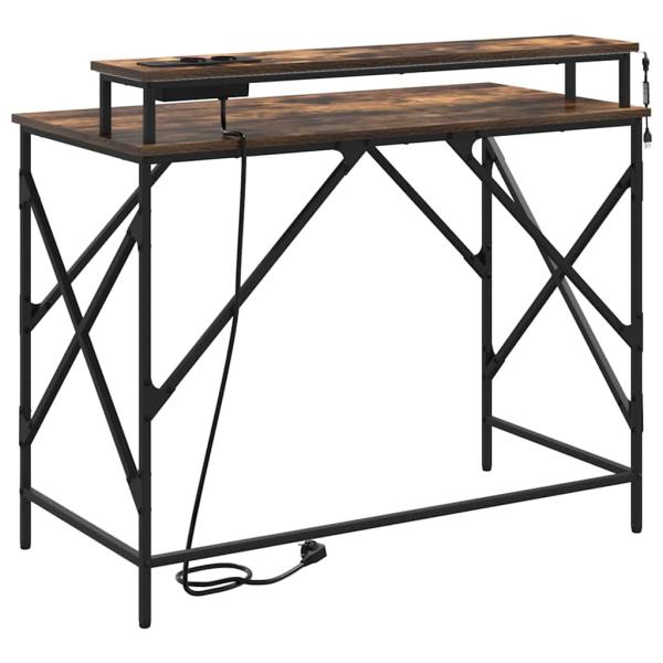 Schreibtisch Räuchereiche 100 x 50 x 86.5 cm Holzwerkstoff