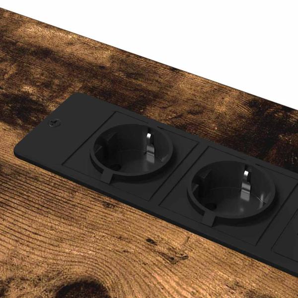 Schreibtisch Räuchereiche 100 x 50 x 86.5 cm Holzwerkstoff