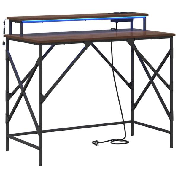 Schreibtisch Braune Eiche 100 x 50 x 86.5 cm Holzwerkstoff