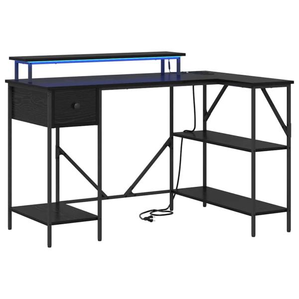 Schreibtisch Schwarze Eiche 120 x 79 x 86.5 cm Holzwerkstoff