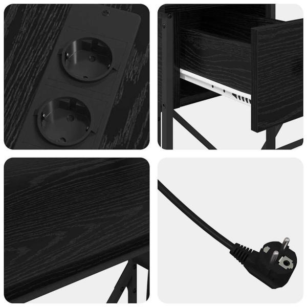 Schreibtisch Schwarze Eiche 120 x 79 x 86.5 cm Holzwerkstoff