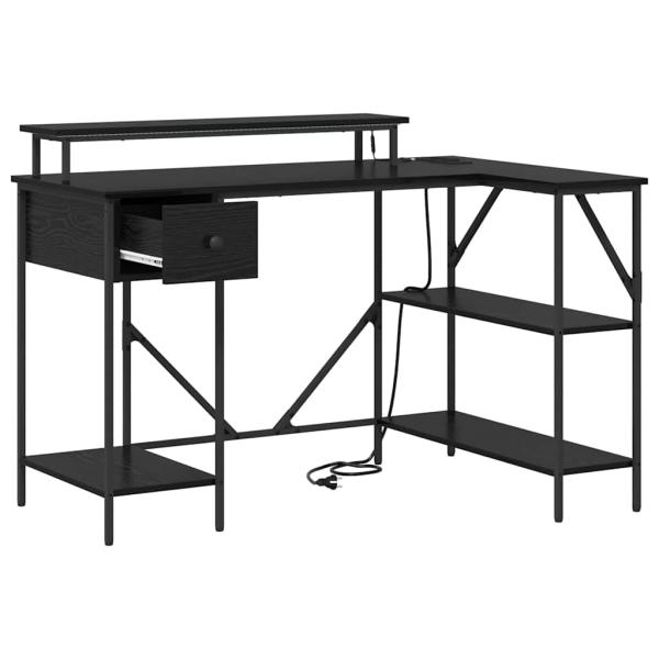 Schreibtisch Schwarze Eiche 120 x 79 x 86.5 cm Holzwerkstoff