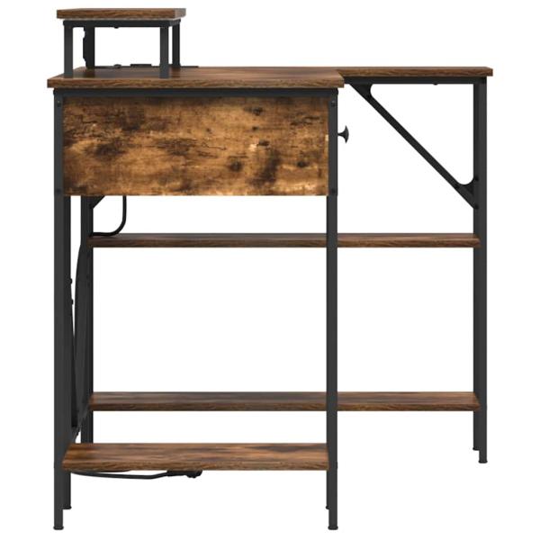 Schreibtisch Räuchereiche 120 x 79 x 86.5 cm Holzwerkstoff