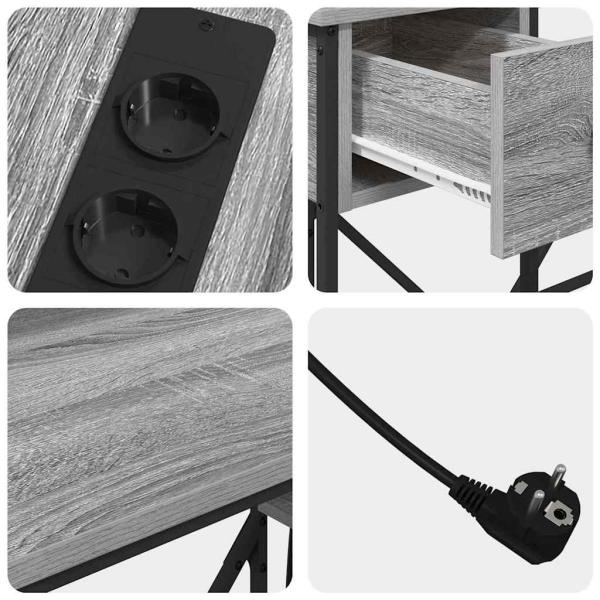 Schreibtisch Grau Sonoma 120 x 79 x 86.5 cm Holzwerkstoff