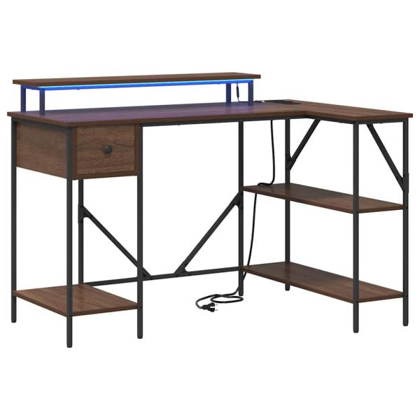 Schreibtisch Braune Eiche 120 x 79 x 86.5 cm Holzwerkstoff