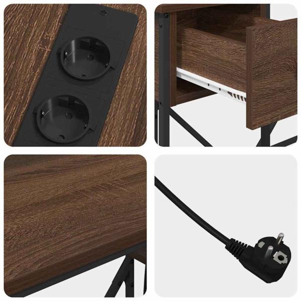 Schreibtisch Braune Eiche 120 x 79 x 86.5 cm Holzwerkstoff