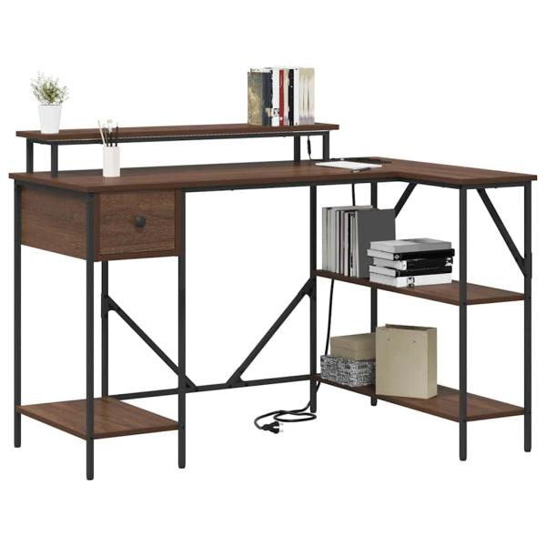 Schreibtisch Braune Eiche 120 x 79 x 86.5 cm Holzwerkstoff