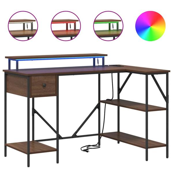 Schreibtisch Braune Eiche 120 x 79 x 86.5 cm Holzwerkstoff