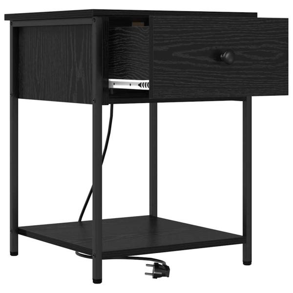 Nachttische 2 pcs Schwarze Eiche 42 x 41 x 56 cm Holzwerkstoff