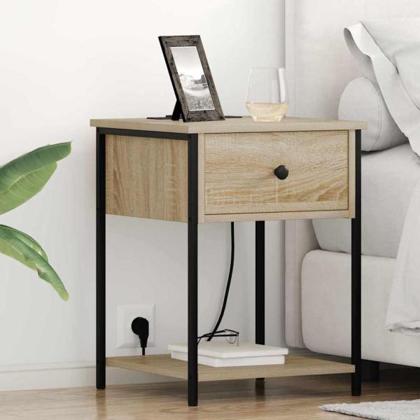 ARDEBO.de - Nachttisch Sonoma Eiche 42 x 41 x 56 cm Holzwerkstoff