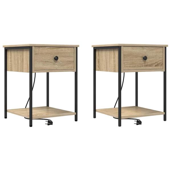 Nachttische 2 pcs Sonoma Eiche 42 x 41 x 56 cm Holzwerkstoff