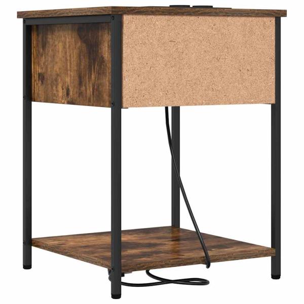 Nachttische 2 pcs Räuchereiche 42 x 41 x 56 cm Holzwerkstoff