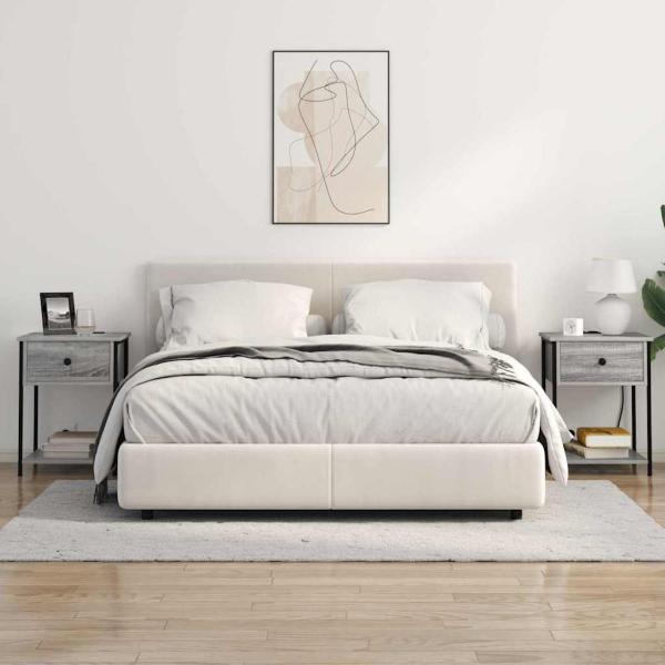 Nachttische 2 pcs Grau Sonoma 42 x 41 x 56 cm Holzwerkstoff