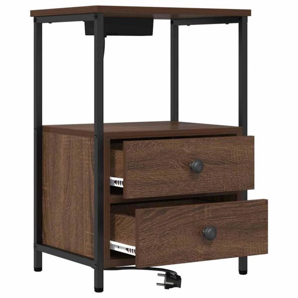 Nachttisch Braun Eichen-Optik 40 x 31 x 60 cm Holzwerkstoff