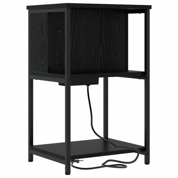 Nachttisch 2 pcs Schwarze Eiche 38 x 31 x 61 cm Holzwerkstoff