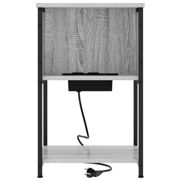 Nachttisch Sonoma-Grau 38 x 31 x 61 cm Holzwerkstoff