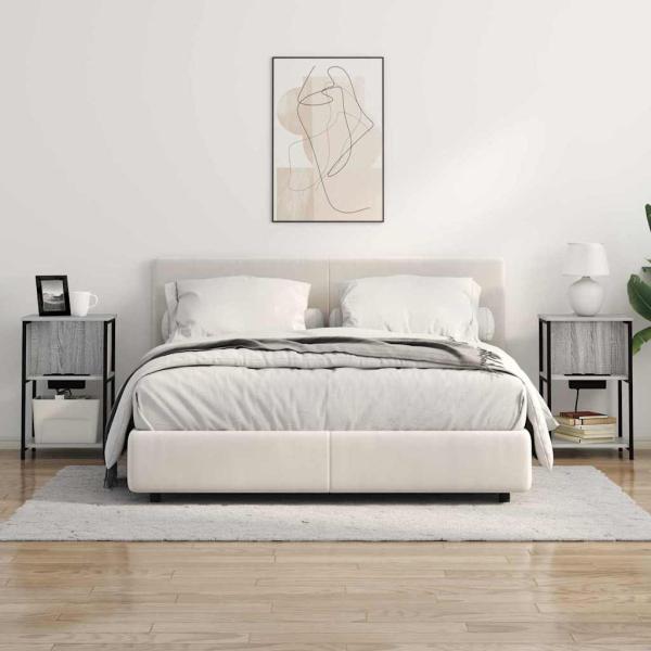 Nachttisch 2 pcs Grau Sonoma 38 x 31 x 61 cm Holzwerkstoff