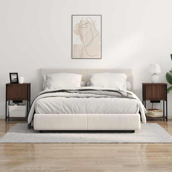 Nachttisch Braune Eiche 38 x 31 x 61 cm Holzwerkstoff