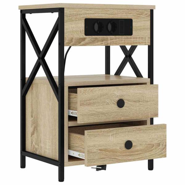 Nachttisch 2 pcs Sonoma Eiche 40 x 31 x 60 cm Holzwerkstoff