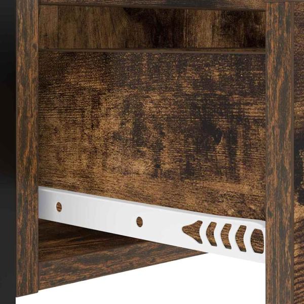 Nachttisch 2 pcs Räuchereiche 40 x 31 x 60 cm Holzwerkstoff