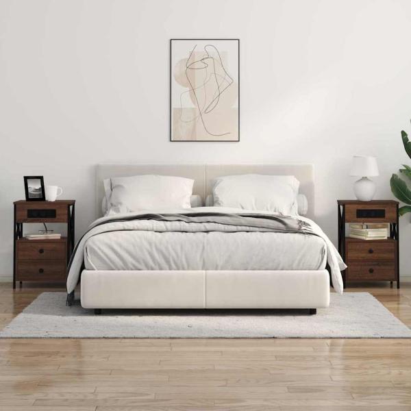 Nachttisch Braune Eiche 40 x 31 x 60 cm Holzwerkstoff