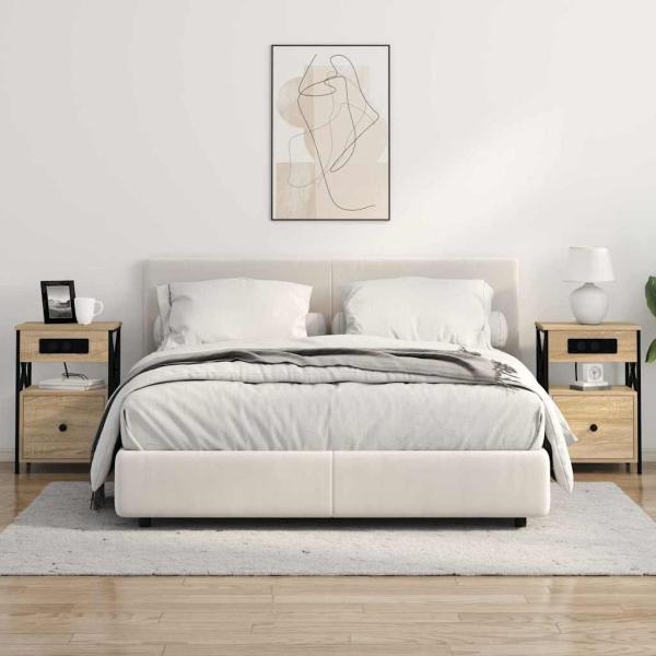 Nachttische 2 pcs Sonoma Eiche 40 x 31 x 60 cm Holzwerkstoff