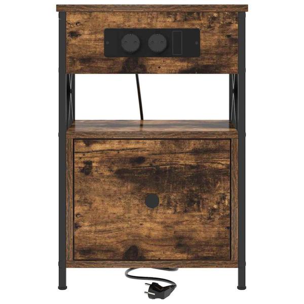 Nachttisch Räuchereiche 40 x 31 x 60 cm Holzwerkstoff