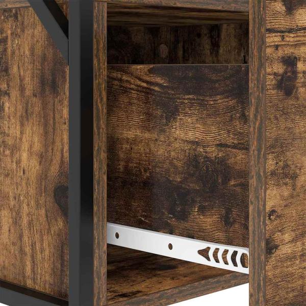 Nachttisch Räuchereiche 40 x 31 x 60 cm Holzwerkstoff