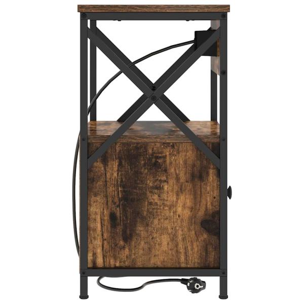 Nachttische 2 pcs Räuchereiche 40 x 31 x 60 cm Holzwerkstoff