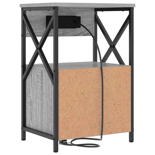 Nachttisch Grau Sonoma 40 x 31 x 60 cm Holzwerkstoff