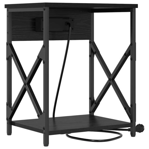 Nachttisch 2 pcs Schwarz Eiche 41 x 31 x 51 cm Holzwerkstoff