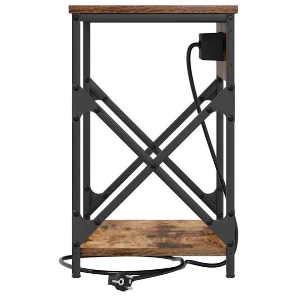 Nachttisch 2 pcs Rauch-Eiche 41 x 31 x 51 cm Holzwerkstoff