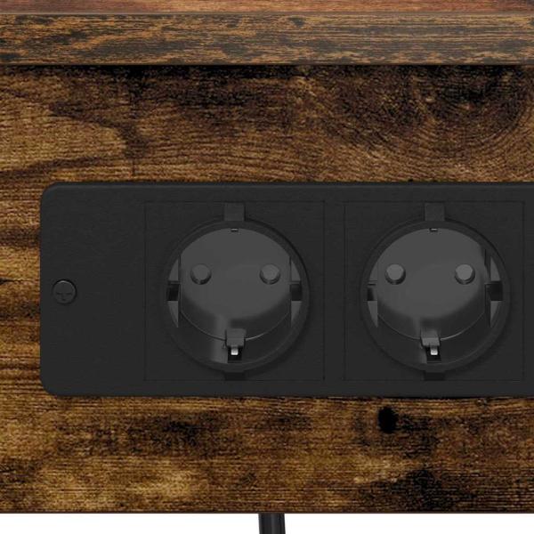 Nachttisch 2 pcs Rauch-Eiche 41 x 31 x 51 cm Holzwerkstoff