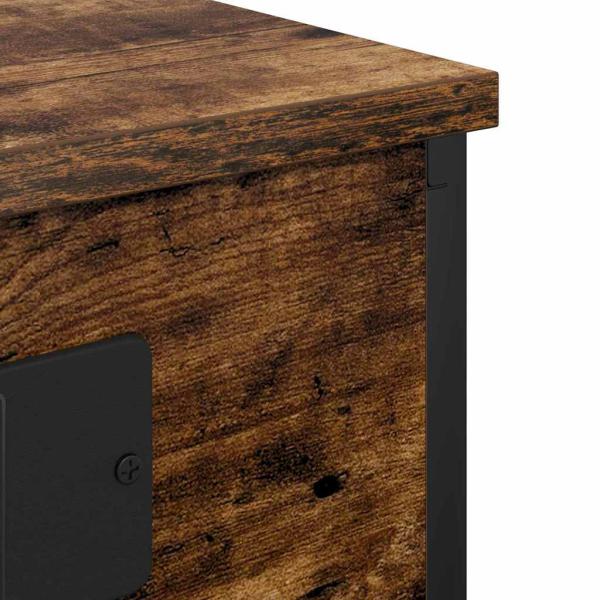 Nachttisch 2 pcs Rauch-Eiche 41 x 31 x 51 cm Holzwerkstoff