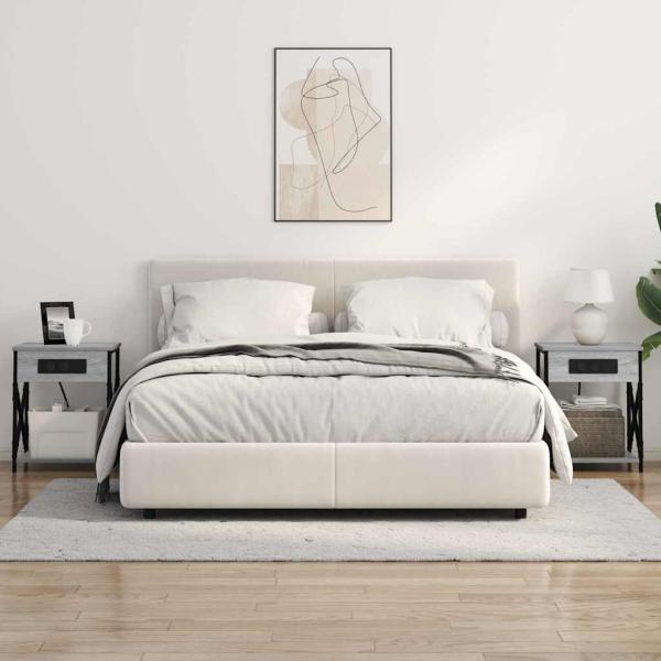 Nachttisch 2 stk. Graues Sonoma 41 x 31 x 51 cm Holzwerkstoff