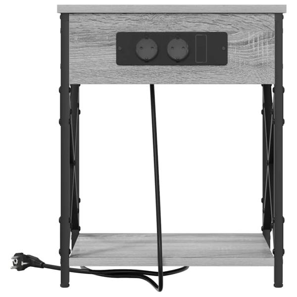 Nachttisch 2 stk. Graues Sonoma 41 x 31 x 51 cm Holzwerkstoff