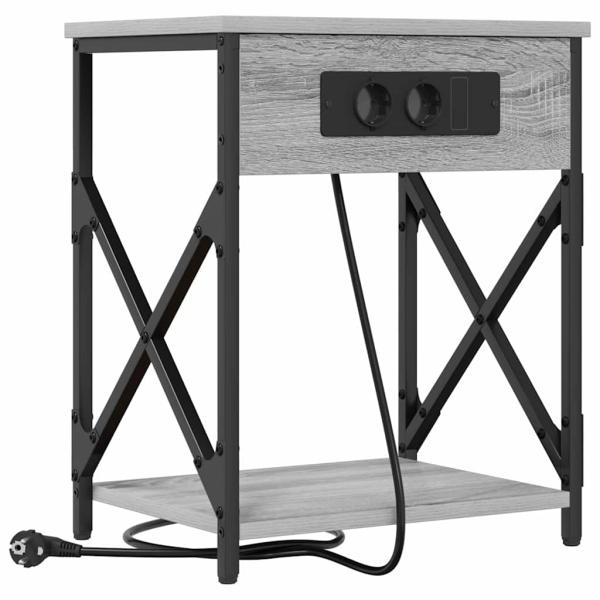 Nachttisch 2 stk. Graues Sonoma 41 x 31 x 51 cm Holzwerkstoff