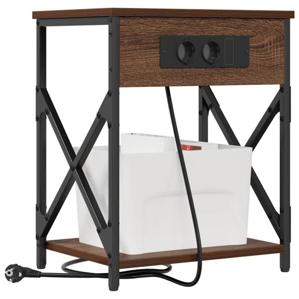 Nachttisch 2 pcs Braun Eiche 41 x 31 x 51 cm Holzwerkstoff