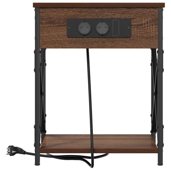 Nachttisch 2 pcs Braun Eiche 41 x 31 x 51 cm Holzwerkstoff