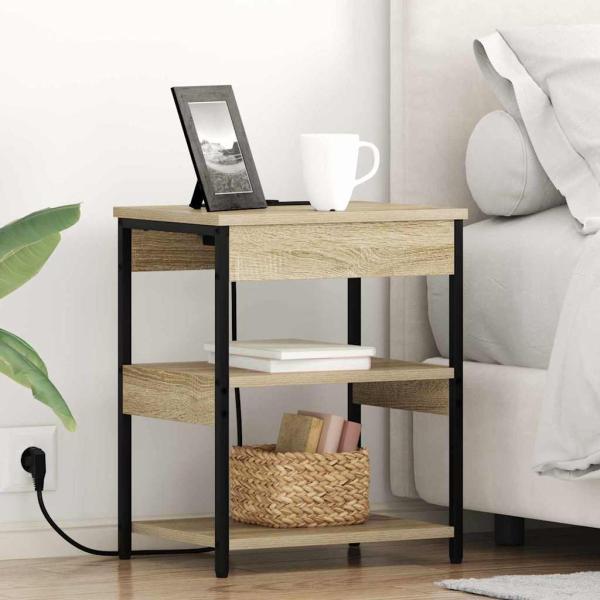 ARDEBO.de - Nachttisch Sonoma Eiche 41 x 31 x 51 cm Holzwerkstoff