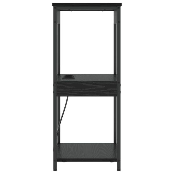 Nachttisch mit Ladestation Schwarze Eiche Holzwerkstoff