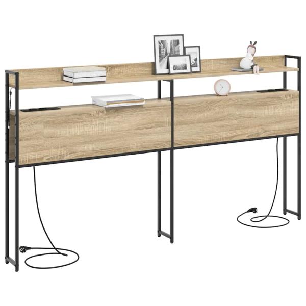 Stauraum-Kopfteil Sonoma Eiche 200 cm Holzwerkstoff