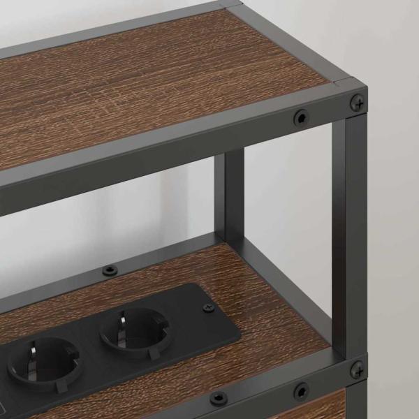Stauraum-Kopfteil mit Kopfteil mit Speicher Braune Eiche 80 cm Holzwerkstoff