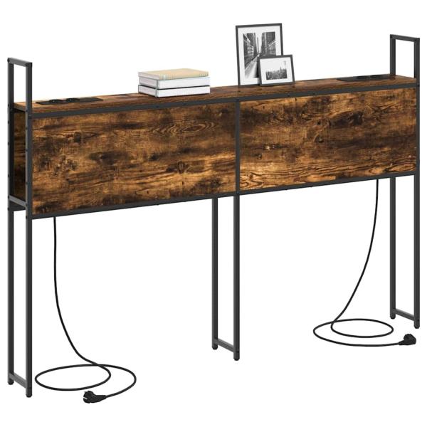 ARDEBO.de - Stauraum-Kopfteil Räuchereiche 135 cm Holzwerkstoff