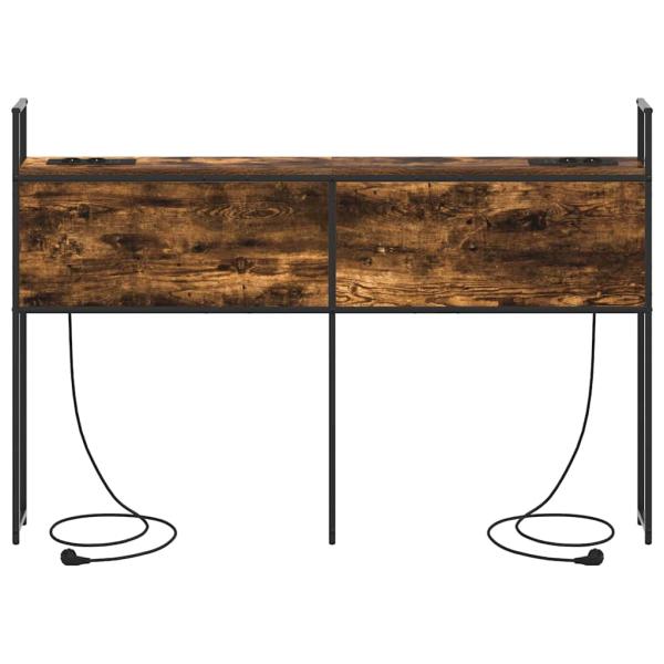 Stauraum-Kopfteil Räuchereiche 140 cm Holzwerkstoff